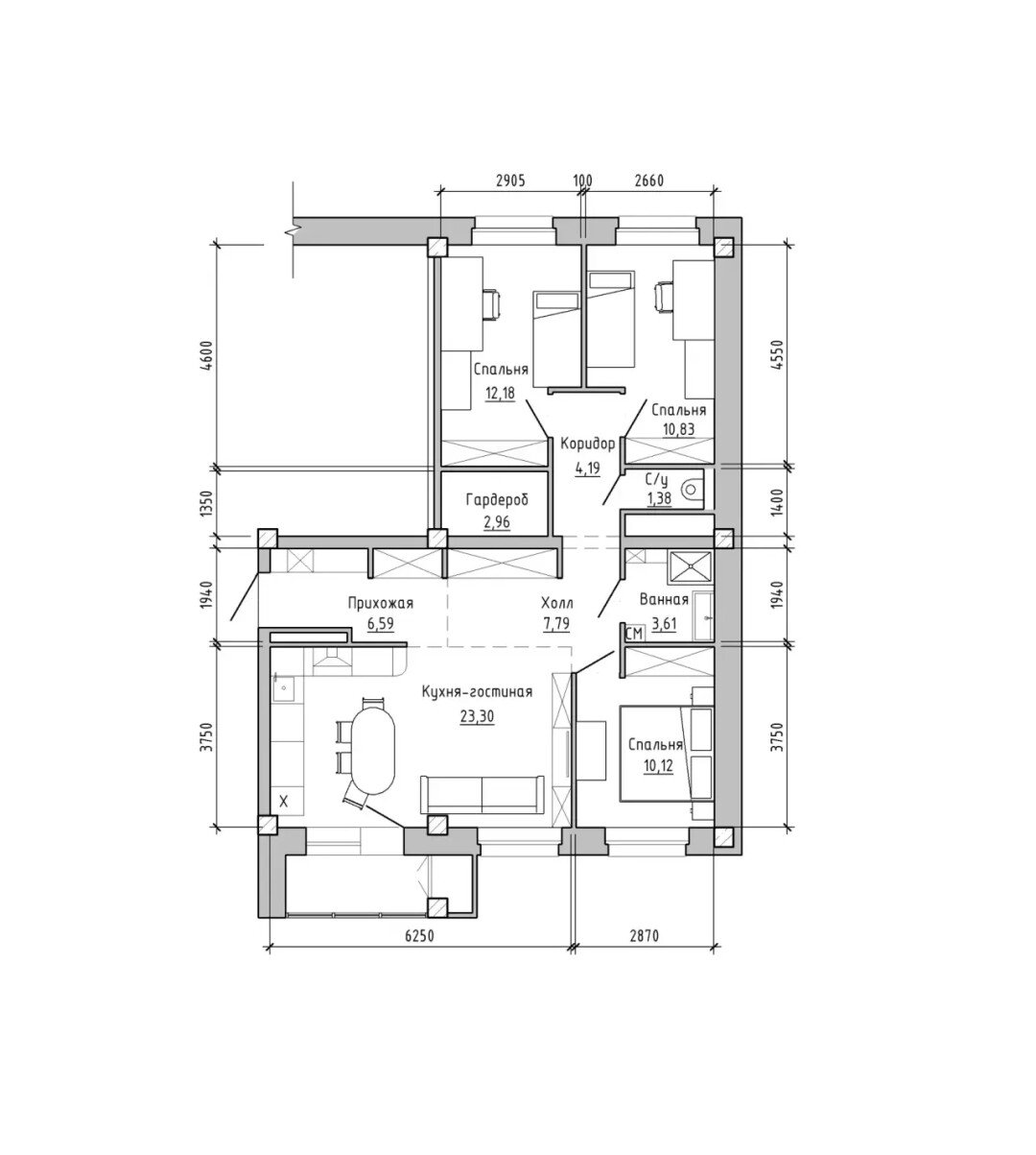 3-комн. квартира 81,6 м², Иркутск, фото 35