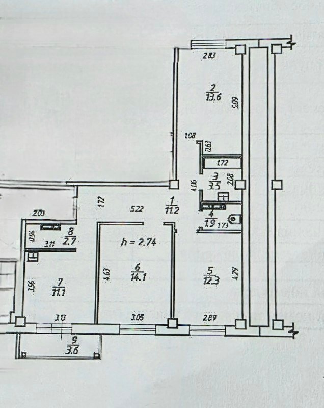 3-комн. квартира 74 м², Иркутск, фото 24