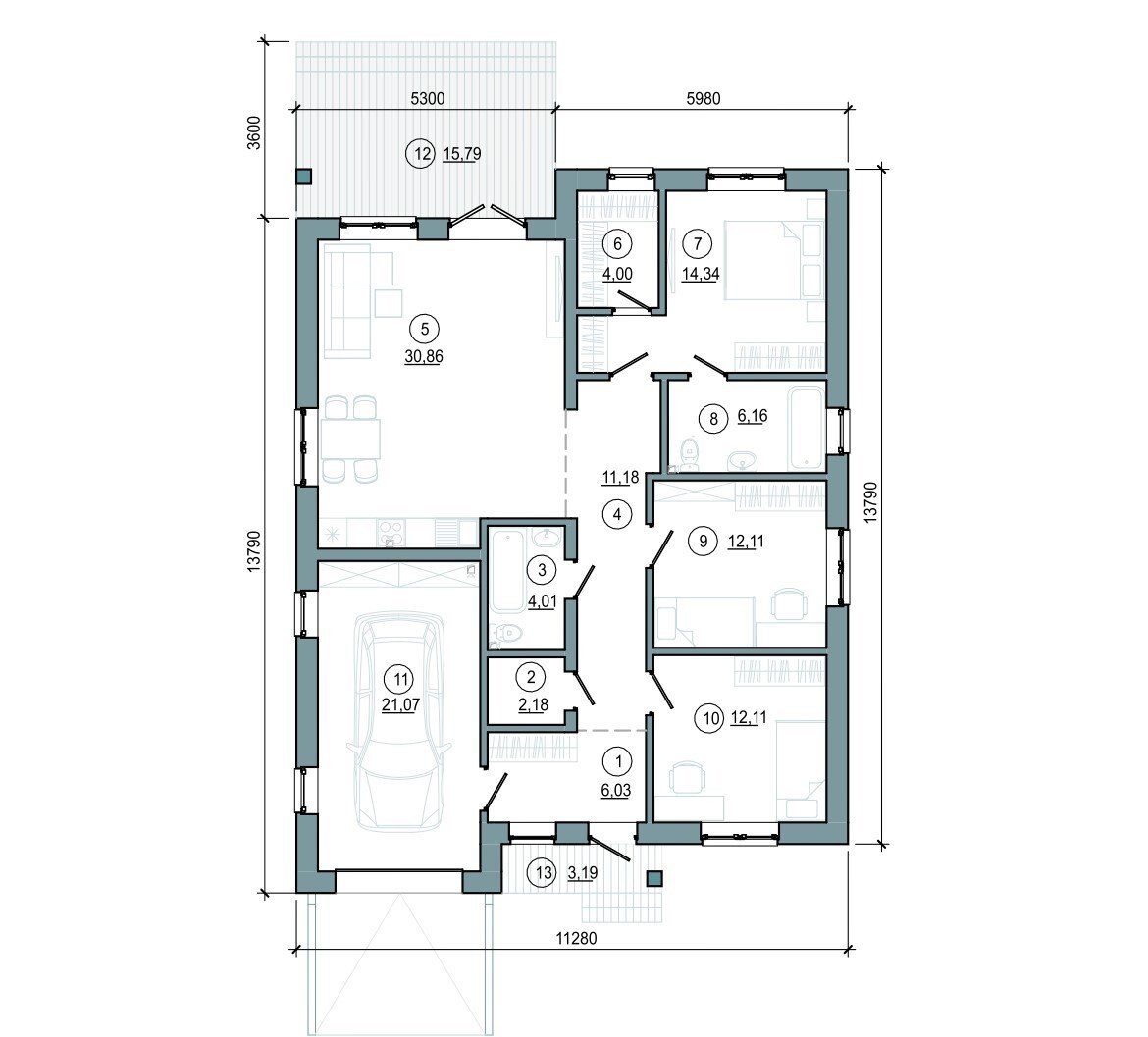 Дом 132,5 м², участок 6,8 сот., Рассвет, фото 16